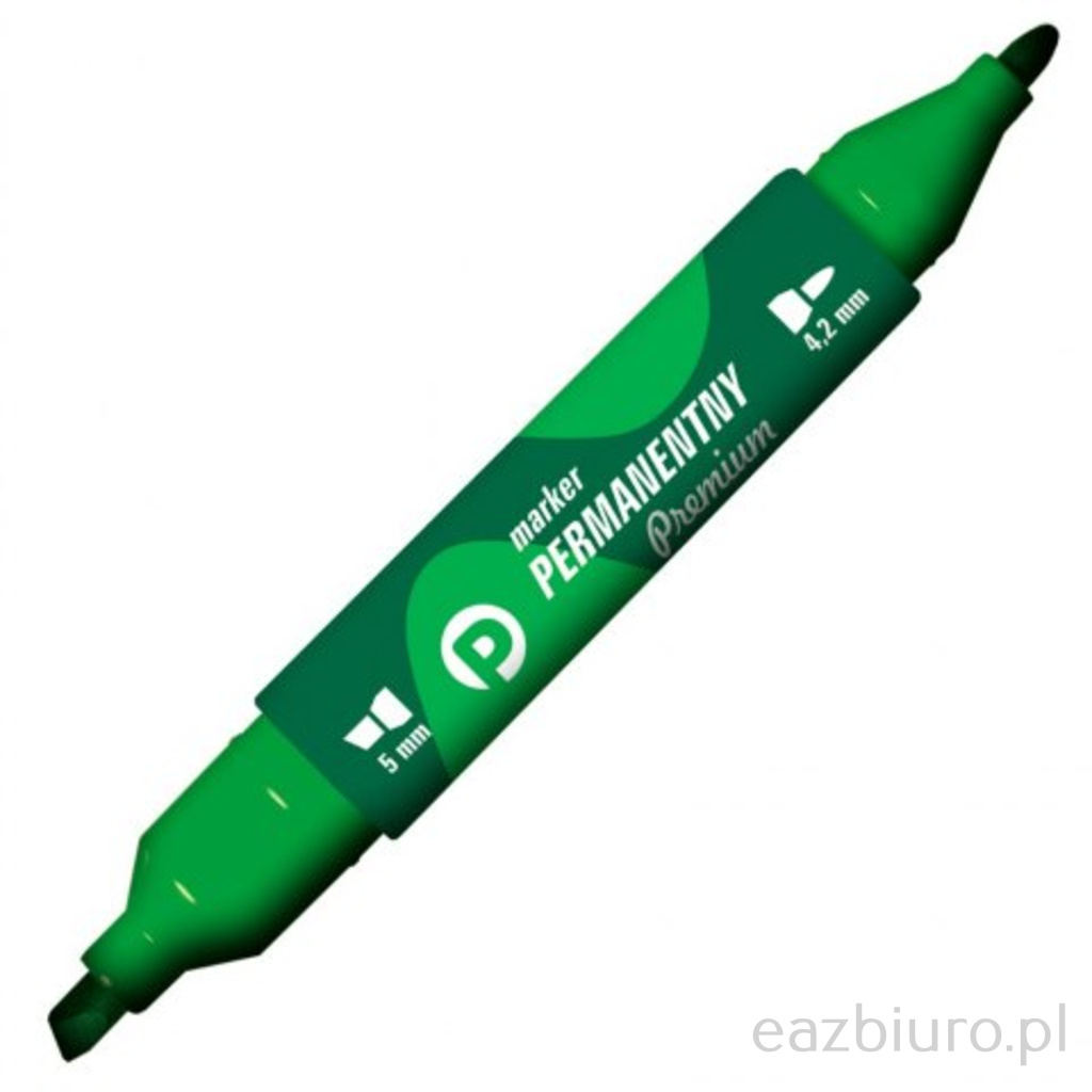 Marker Tetis km502 permanentny zielony dwustronny okrągły ścięty | espryciarze.pl |Zgarnij ofertę!