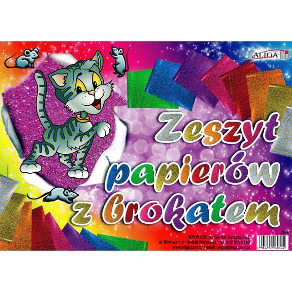 Zeszyt papierów kolorowych z brokatem B4 | espryciarze.pl |Kup od ręki!