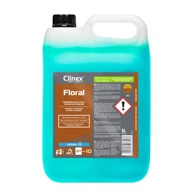 Clinex Ocean floral 77-891 płyn do mycia podłóg 5 l | espryciarze.pl |Nie zwlekaj!