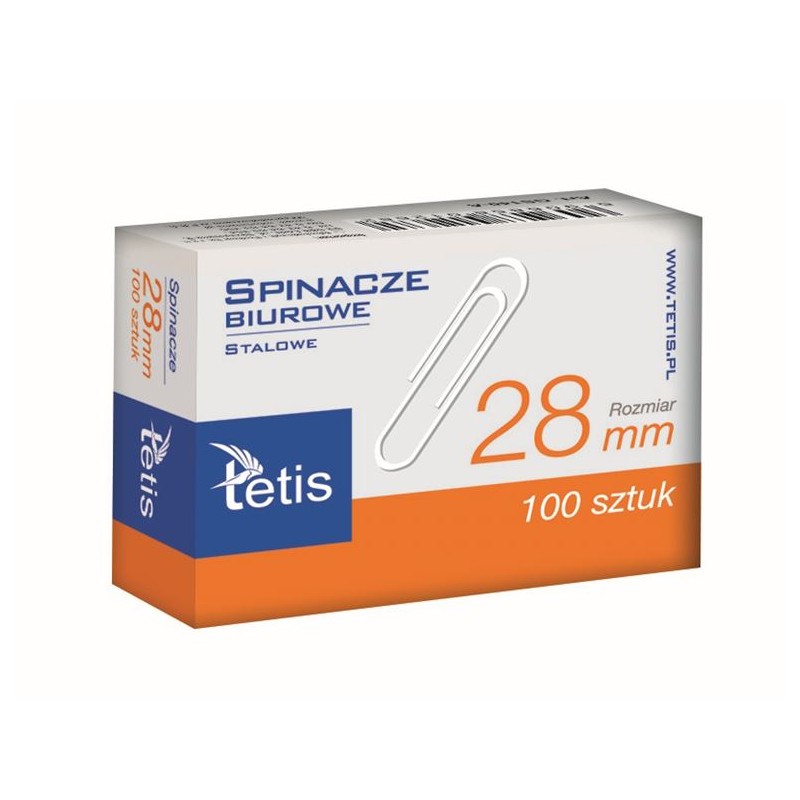 Spinacze biurowe okrągłe Tetis 28 mm zestaw 100 sztuk. | espryciarze.pl |Sprawdź ofertę!