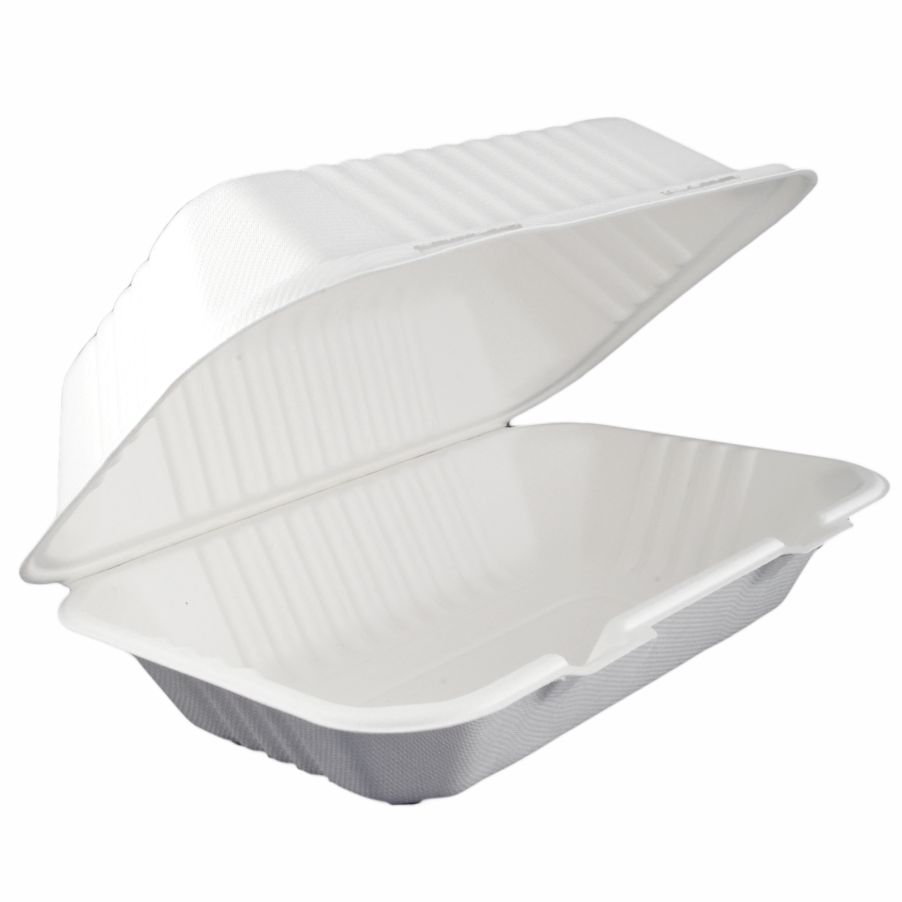 Lunch box z trzciny cukrowej 23x15 cm 1000 ml zestaw 50 sztuk. | espryciarze.pl |Kup w super cenie!