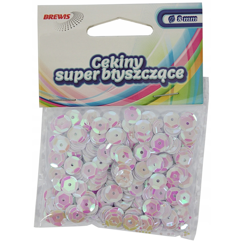 Cekiny błyszczące 8 mm opalizujące | espryciarze.pl |Kup taniej!