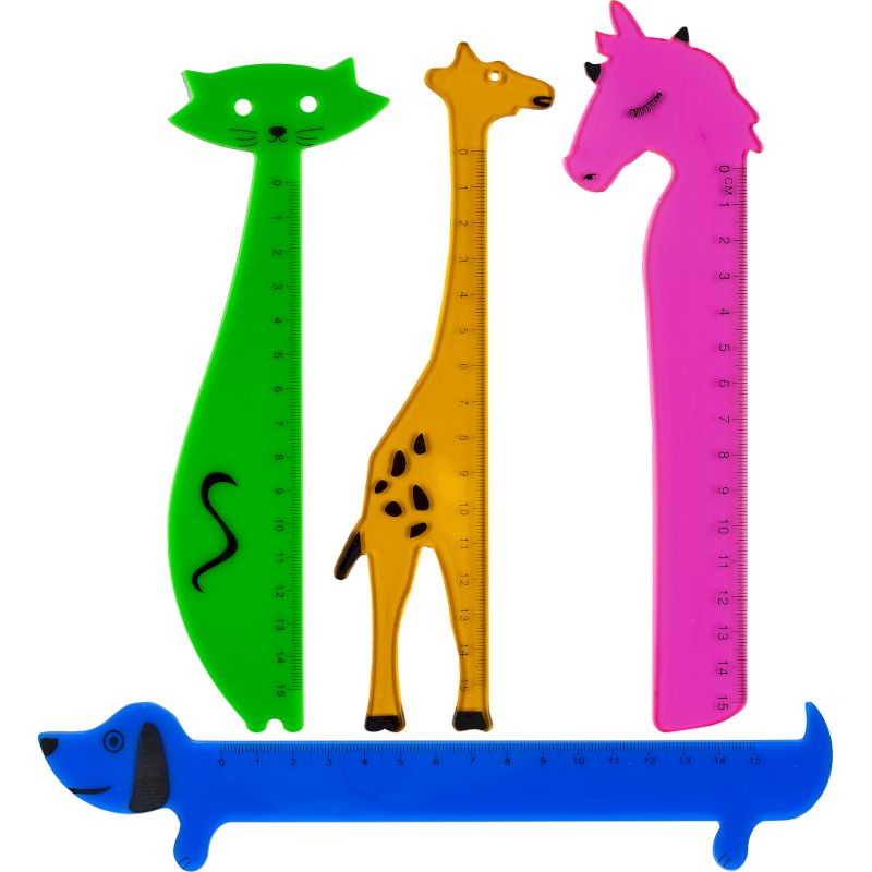 Linijka Plastikowa w kształcie zwierzątka 15 cm | espryciarze.pl |Zamów dziś!