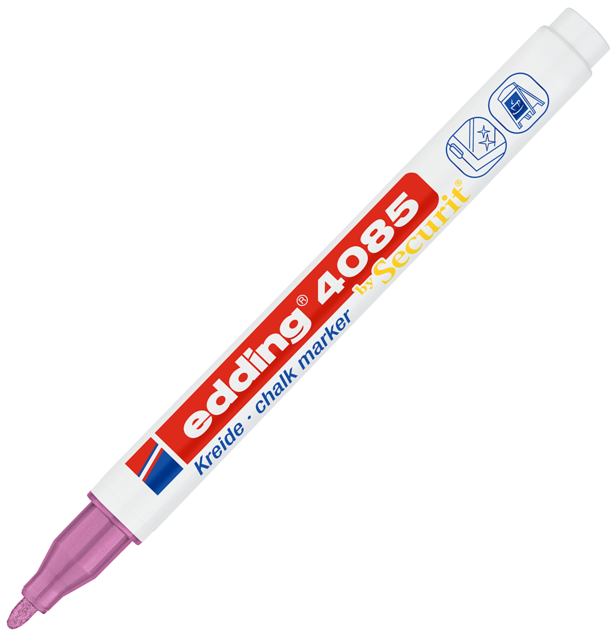 Marker Edding kredowy okrągła końcówka 1-2 mm różowy metaliczny | espryciarze.pl |Weź najlepszą cenę!