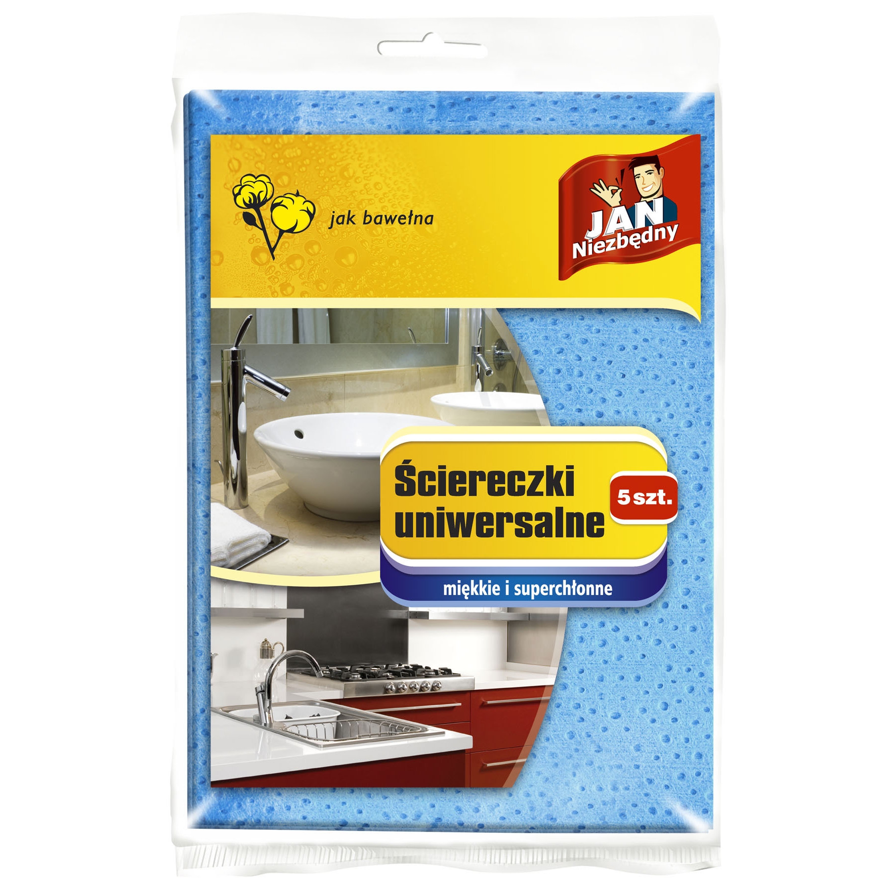 Ściereczki uniwersalne jak bawełna Jan Niezbędny zestaw 5 sztuk. | espryciarze.pl |Zamów natychmiast!