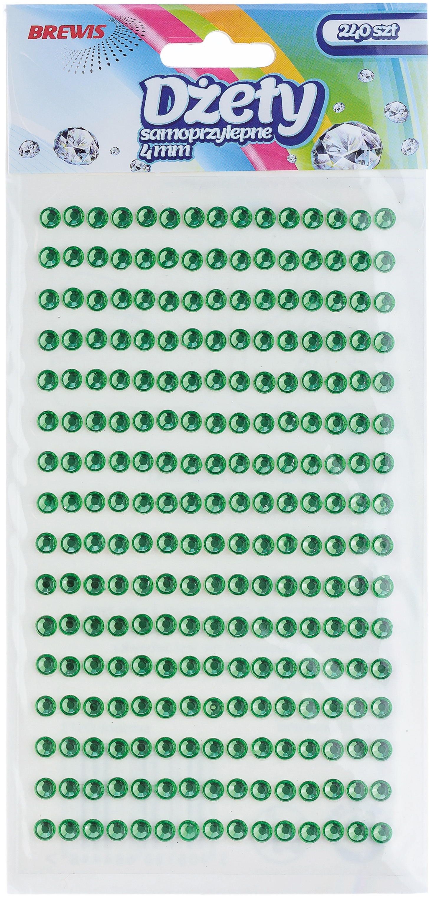 Dżety samoprzylepne 4 mm ds13 zielone | espryciarze.pl |Nie zwlekaj!