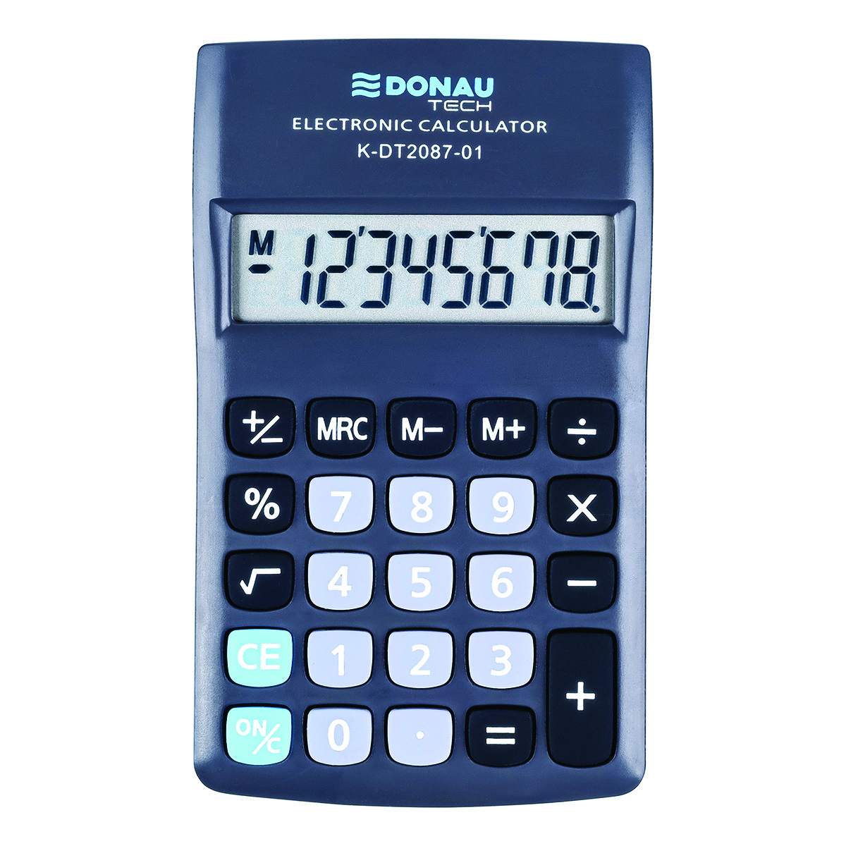 Kalkulator kieszonkowy DONAU TECH, 8-cyfr. wyświetlacz, wym. 116x68x18 mm, czarny | espryciarze.pl |Zamów online!
