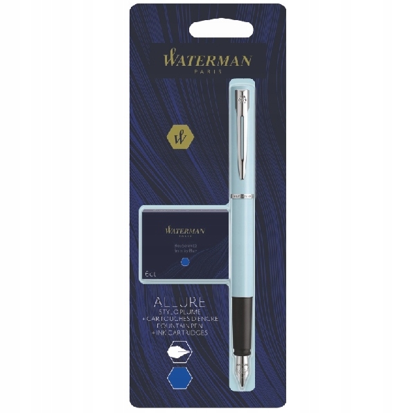 Pióro wieczne Waterman Allure pastel niebieskie + zestaw 6 sztuk naboi | espryciarze.pl |Zgarnij ofertę!