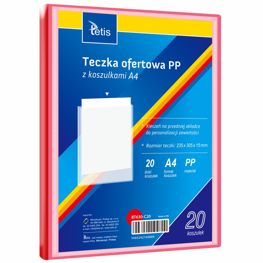 Teczka ofertowa A4 Tetis 15 mm czerwona | espryciarze.pl |Nie zwlekaj!
