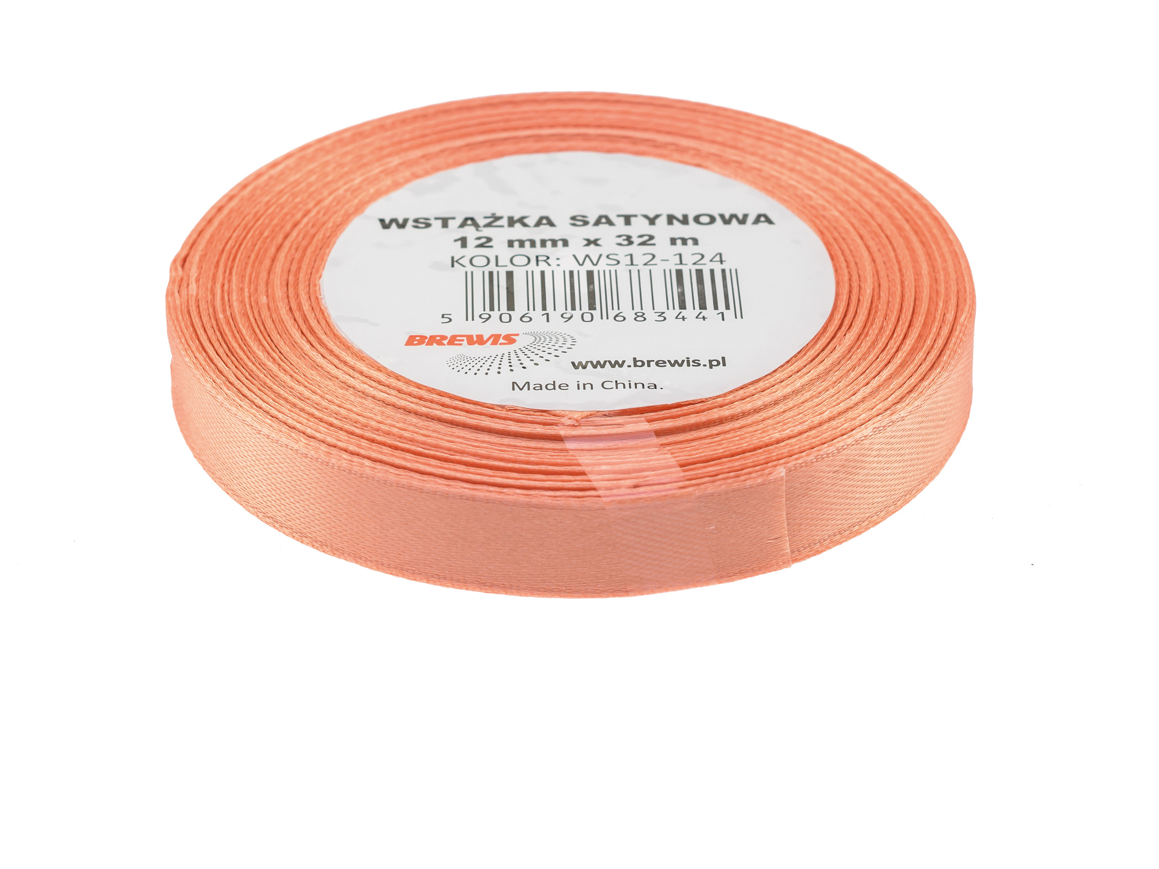 Wstążka Brewis satynowa 12 mm 32 m łososiowy | espryciarze.pl |Kup w super cenie!