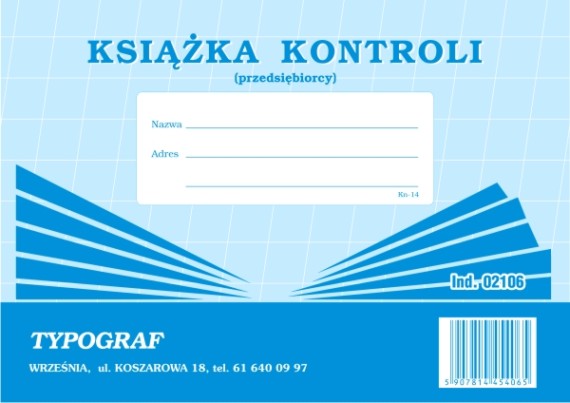 Druk książka kontroli A5 do biura | espryciarze.pl |Złap promocję!