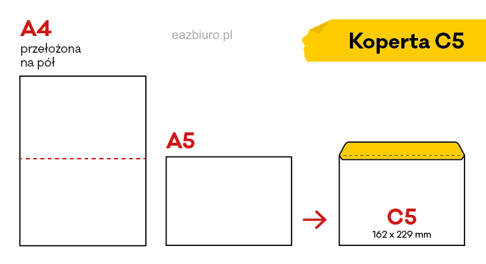 Koperta C5 biała samoprzylepna zestaw 25 sztuk | espryciarze.pl |Zamów dziś!