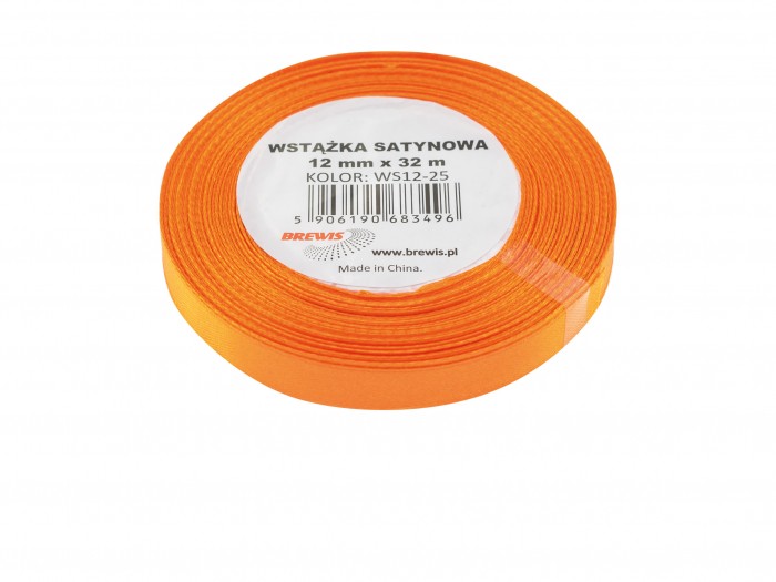 Wstążka satynowa Brewis 12 mm pomarańczowy | espryciarze.pl |Zamów online!