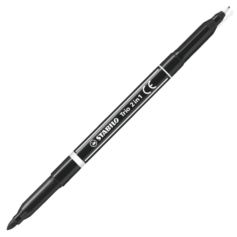 Flamaster Stabilo trio double czarny 2w1 | espryciarze.pl |Złap promocję!