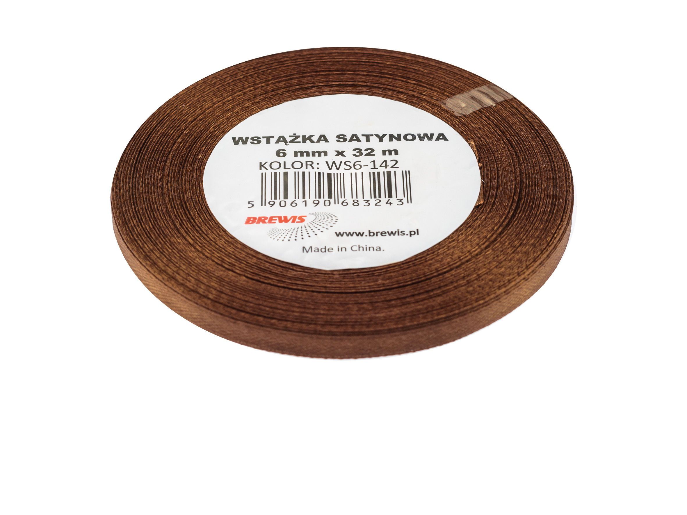 Wstążka Brewis satynowa 6 mm 32 m brązowy | espryciarze.pl |Złap promocję!