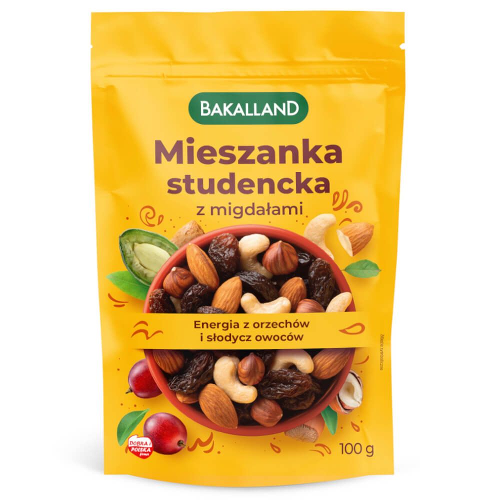 Mieszanka studencka z migdałami, Bakalland, 100 g | espryciarze.pl |Działaj teraz!