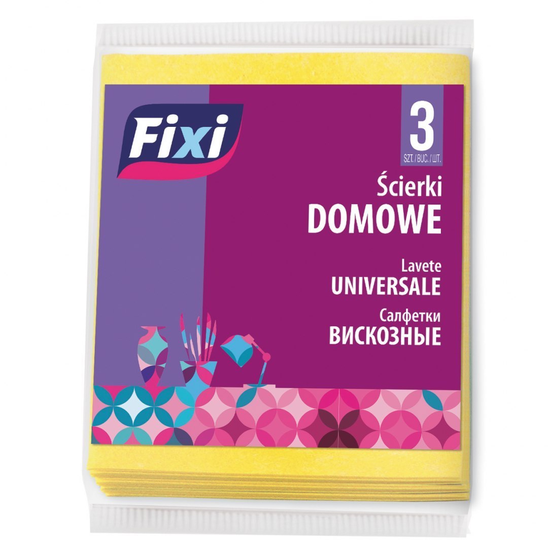 Ściereczki uniwersalne fixi domowe 3 sztuki | espryciarze.pl |Nie zwlekaj!