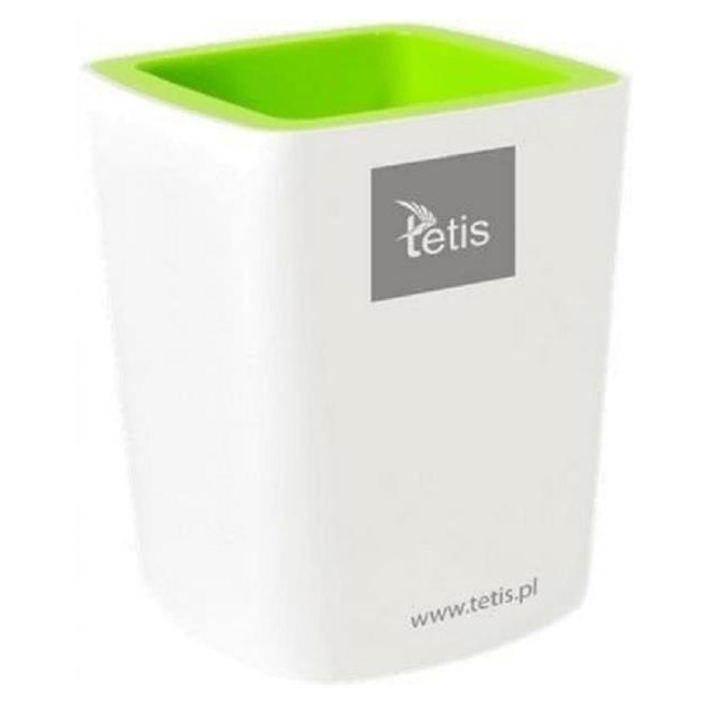 Przybornik na długopisy Tetis bv405 biało-zielony | espryciarze.pl |Działaj teraz!