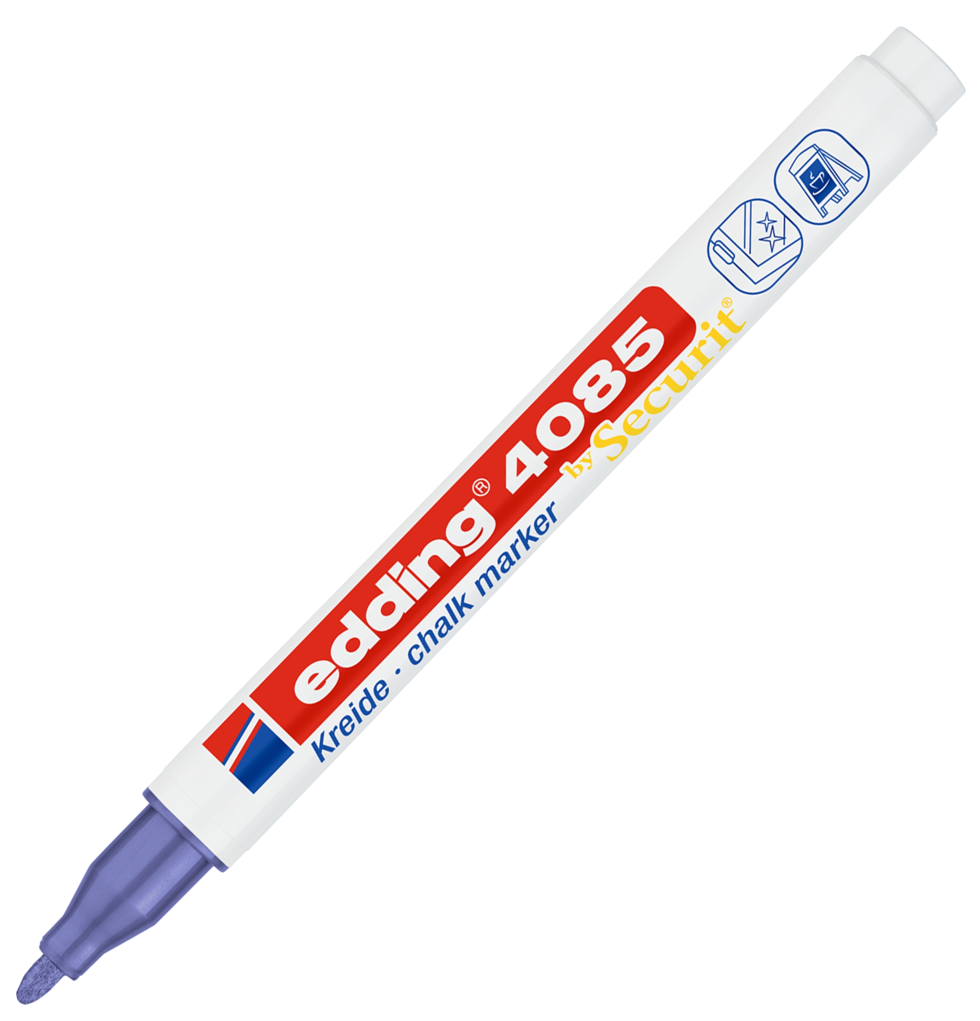 Marker Edding kredowy okrągła końcówka 1-2 mm fioletowy metaliczny | espryciarze.pl |Kup od ręki!