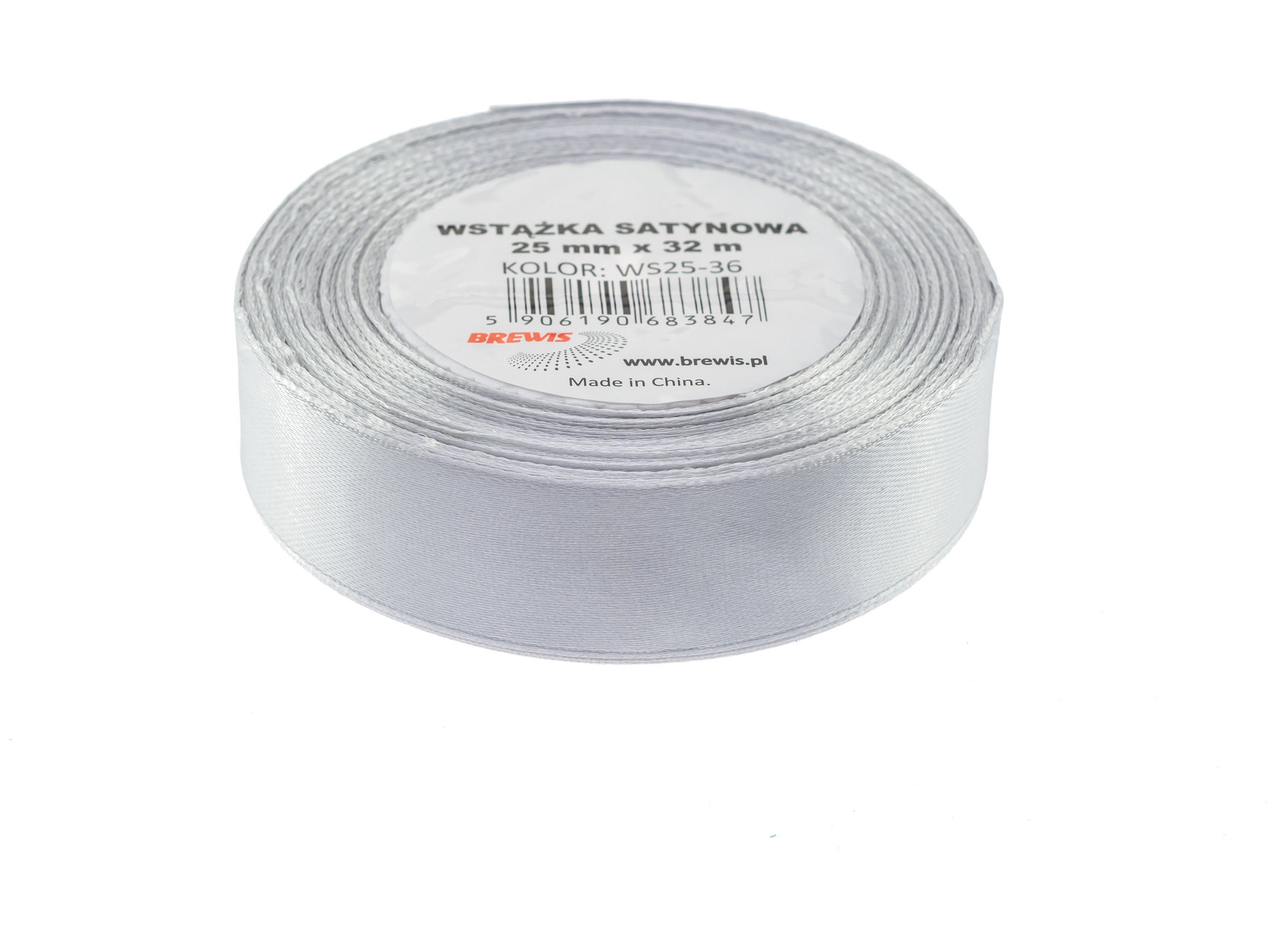 Wstążka Brewis satynowa 25 mm 32 m srebrny | espryciarze.pl |Skorzystaj teraz!