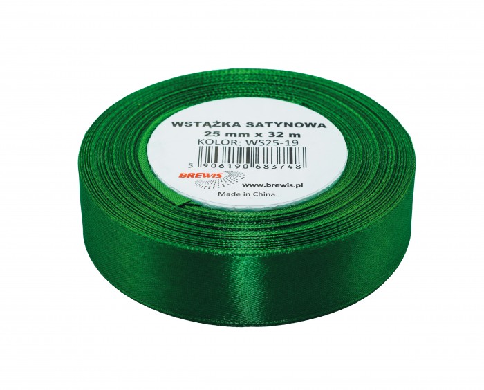 Wstążka satynowa Brewis 25 mm zielony trawiasty | espryciarze.pl |Działaj teraz!