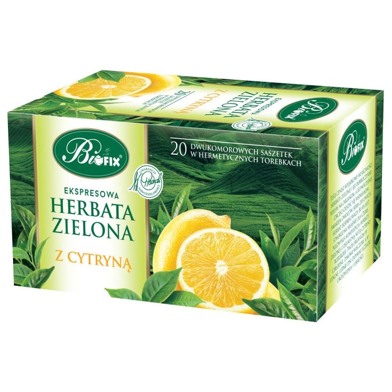 Herbata bifix zestaw 20 sztuk zielona z cytryną | espryciarze.pl |Kup od ręki!