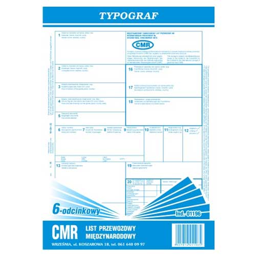 Druk cmr A4 1+5 Typograf do biura | espryciarze.pl |Kup teraz!