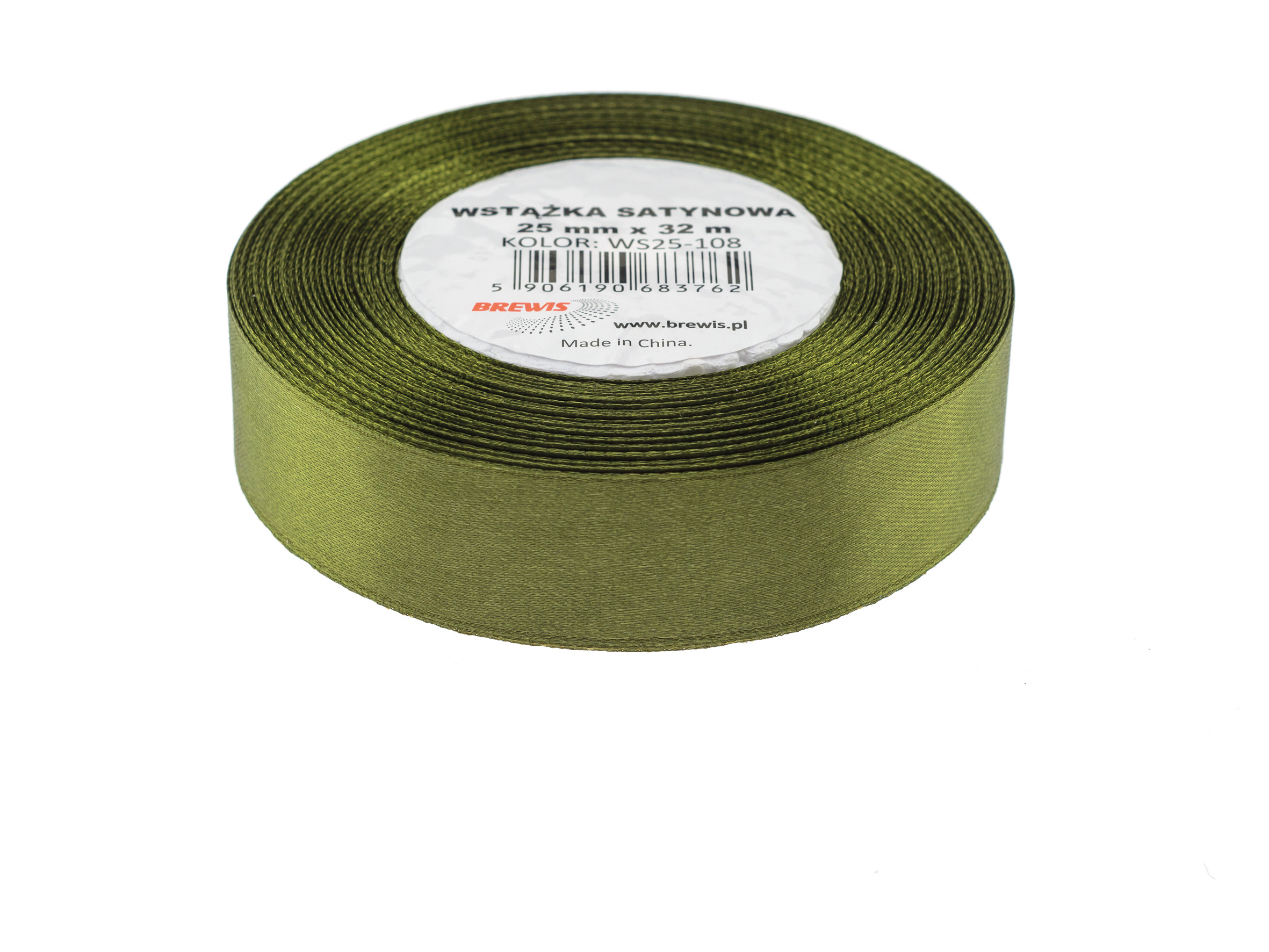 Wstążka Brewis satynowa 25 mm 32 m oliwka | espryciarze.pl |Zgarnij ofertę!