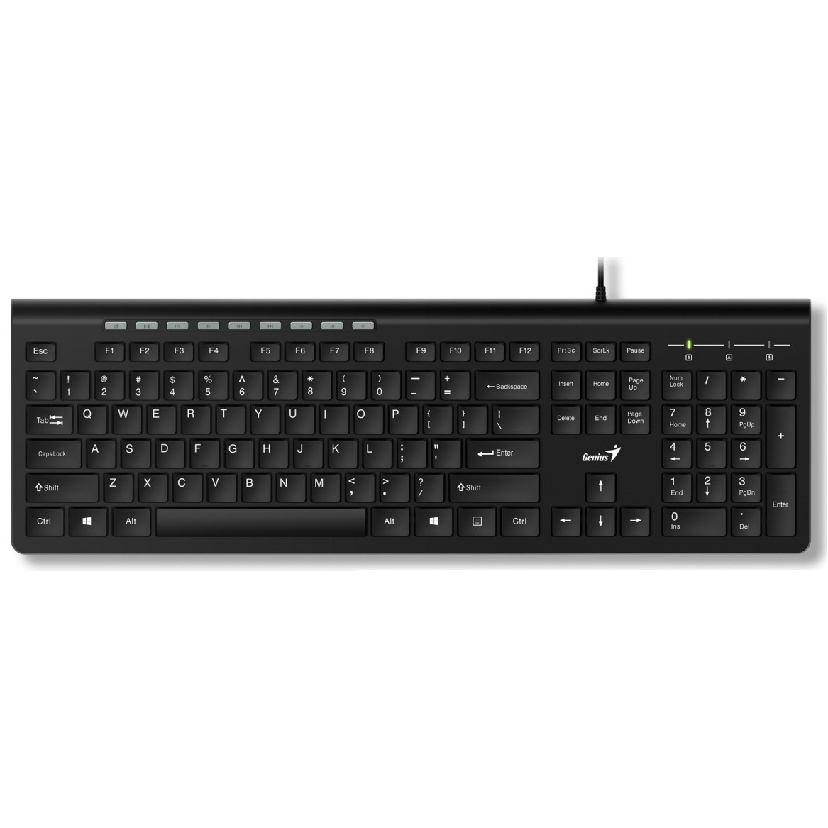 Klawiatura Genius Slimstar 230 przewodowa USB czarna | espryciarze.pl |Zamów natychmiast!