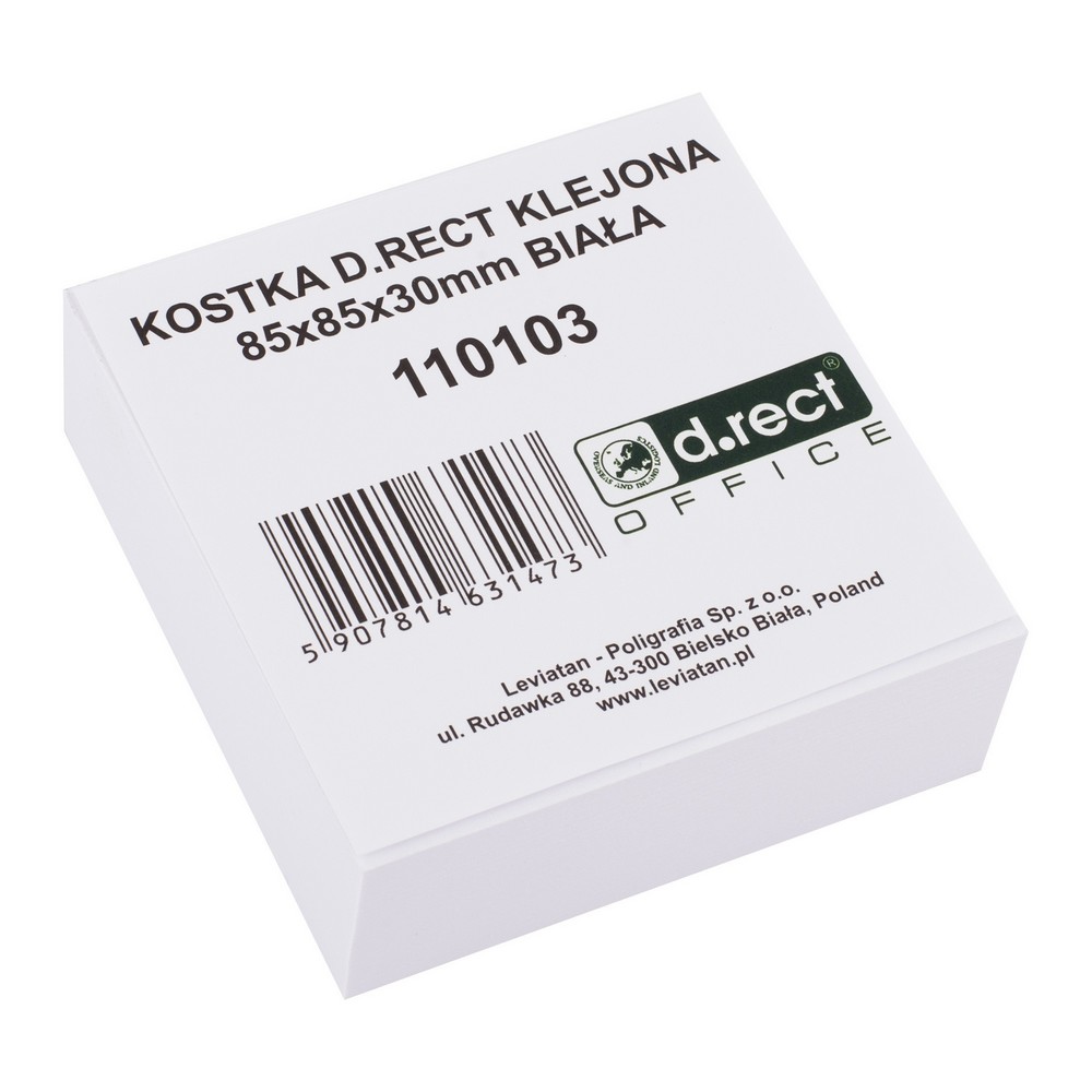 Kostka D Rect klejona 85 x 85 x 30 mm biała | espryciarze.pl |Zgarnij ofertę!