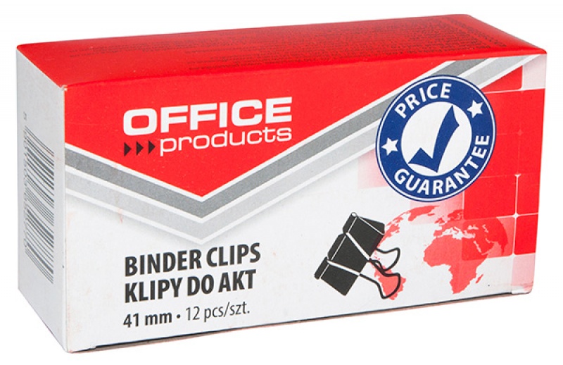 Klipy do dokumentów Office Products, 41 mm, zestaw 12 sztuk, czarne | espryciarze.pl |Skorzystaj teraz!