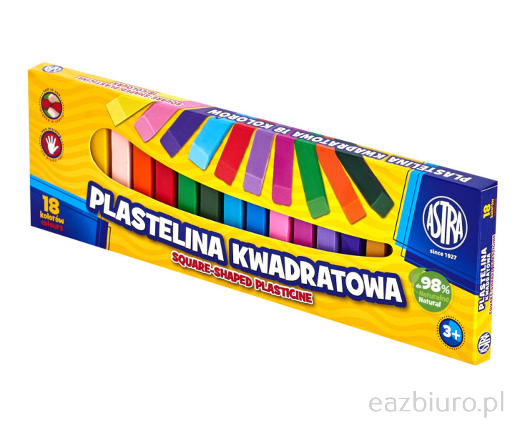 Plastelina 18 kolorów kwadrat Astra | espryciarze.pl |Kup w super cenie!