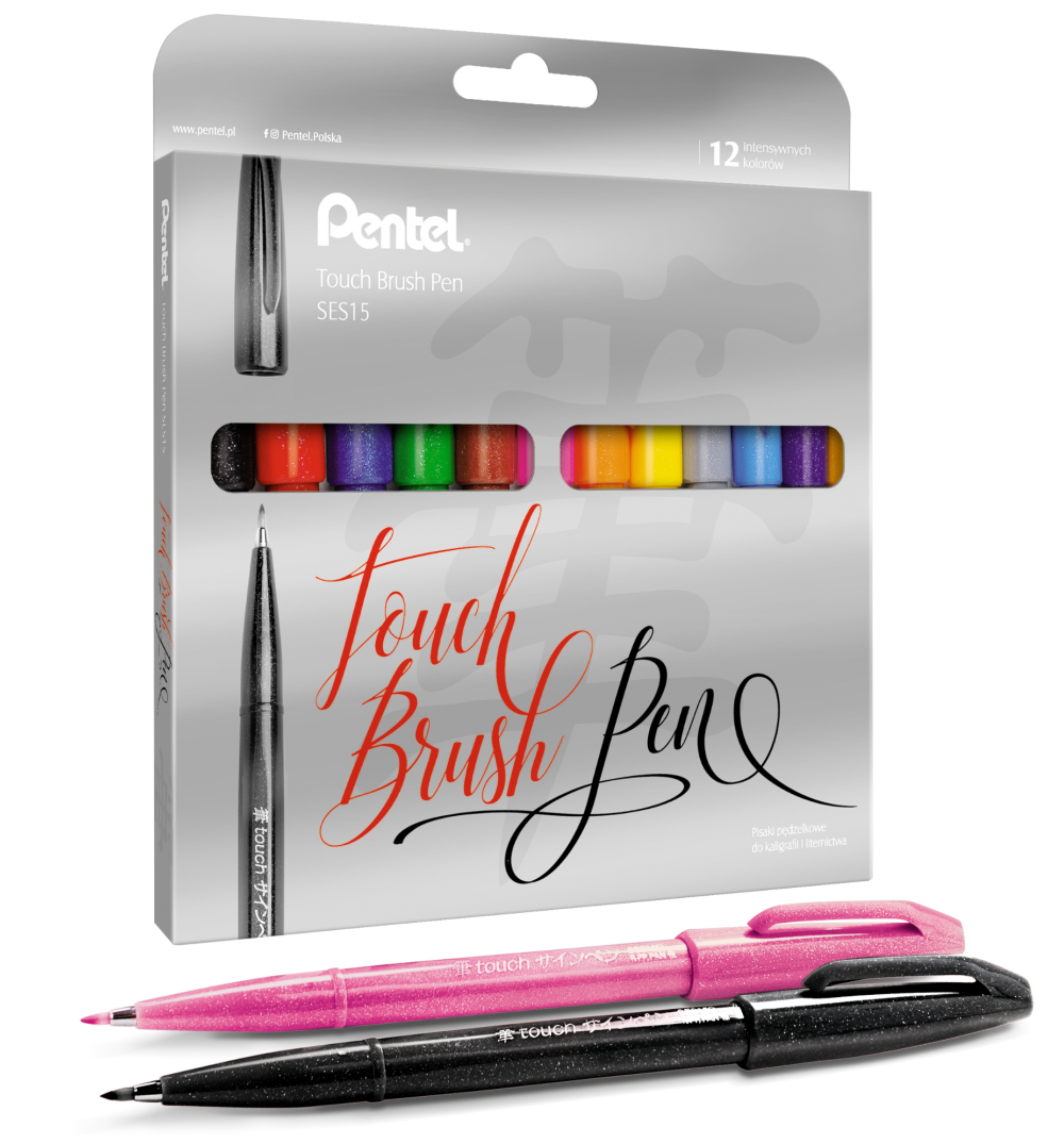 Pisaki pędzelkowe Pentel ses15 12 kolorów | espryciarze.pl |Zamów dziś!