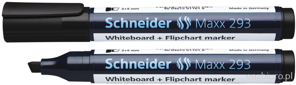 Marker do tablic Schneider maxx 293, ścięty, 2-5 mm, czarny | espryciarze.pl |Kup taniej!