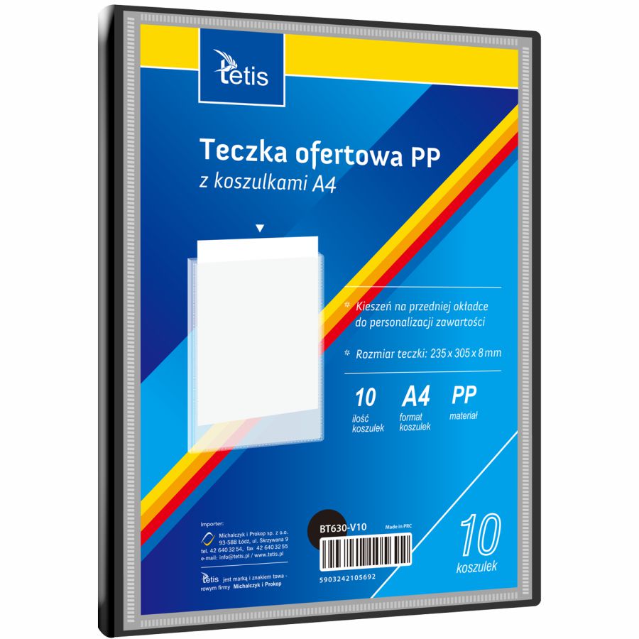 Teczka ofertowa A4 Tetis 8 mm czarna | espryciarze.pl |Sprawdź ofertę!