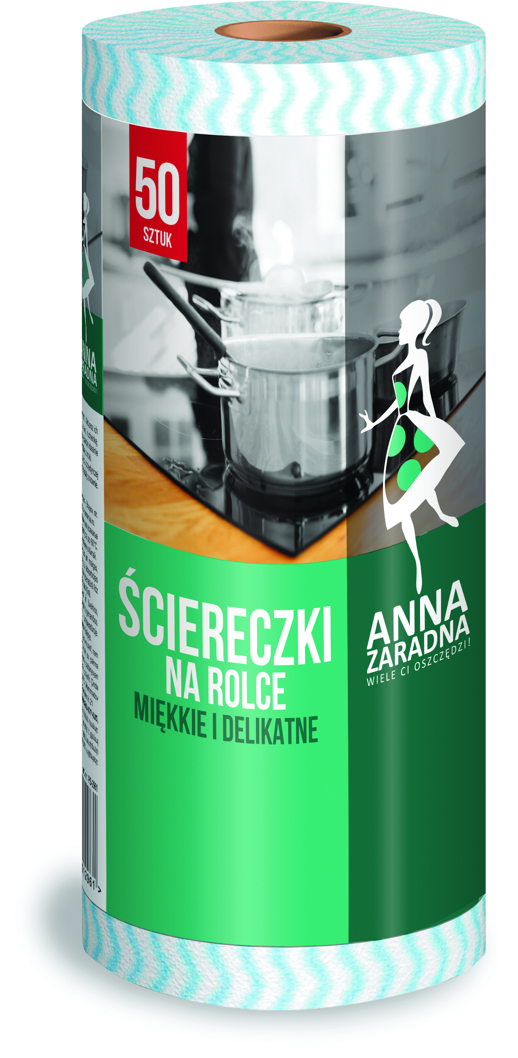 Ściereczki na rolce Anna Zaradna, zestaw 50 sztuk., niebieska fala | espryciarze.pl |Weź najlepszą cenę!