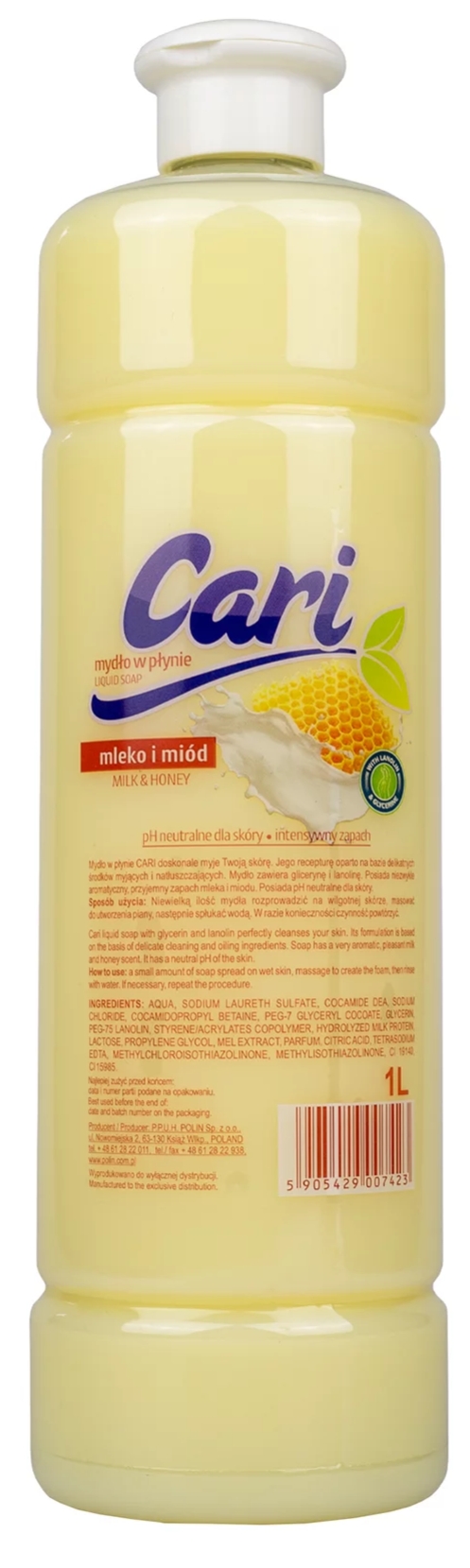 Mydło w płynie zapas cari mleko i miód 1 l | espryciarze.pl |Zamów natychmiast!