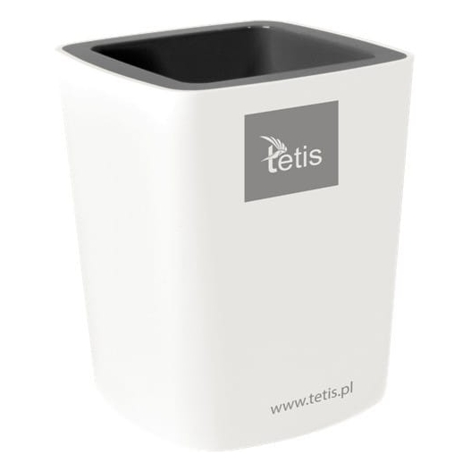Przybornik na długopisy Tetis bv405 biało-szary | espryciarze.pl |Nie zwlekaj!