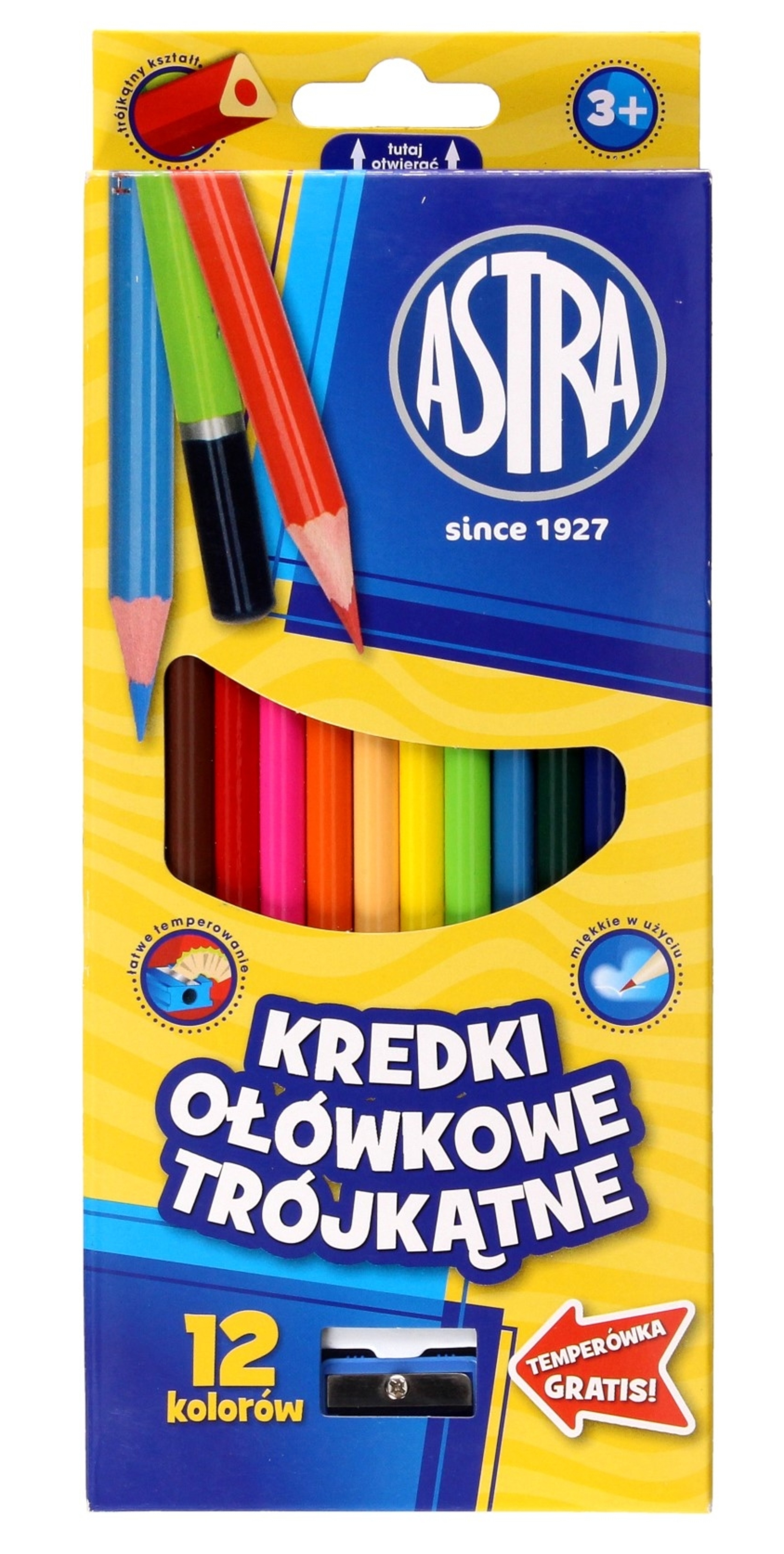 Kredki 12 kolorów Astra ołówkowe | espryciarze.pl |Sprawdź ofertę!