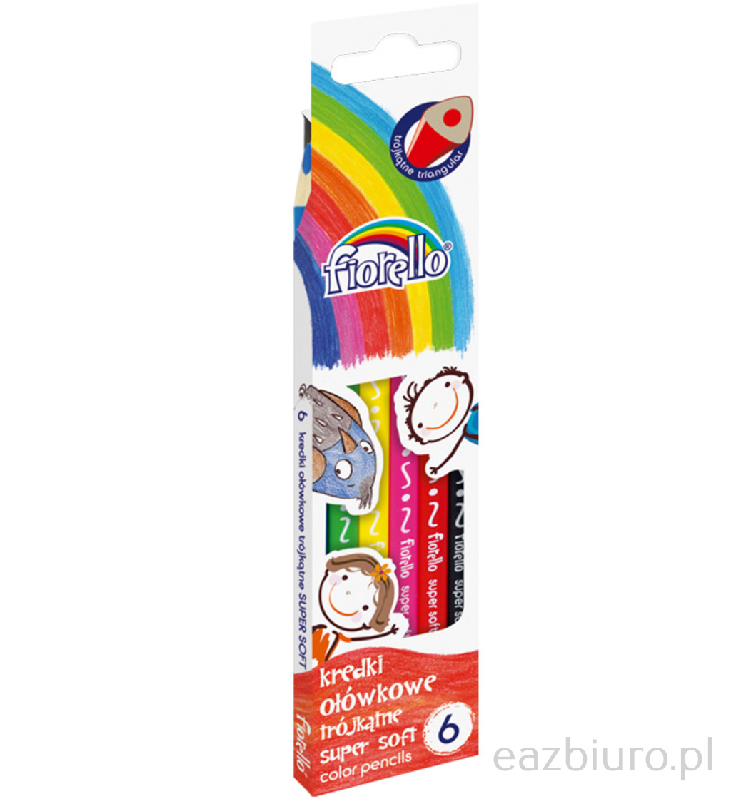 Kredki Fiorello super soft 6 kolorów ostrzone trójkątna | espryciarze.pl |Działaj teraz!