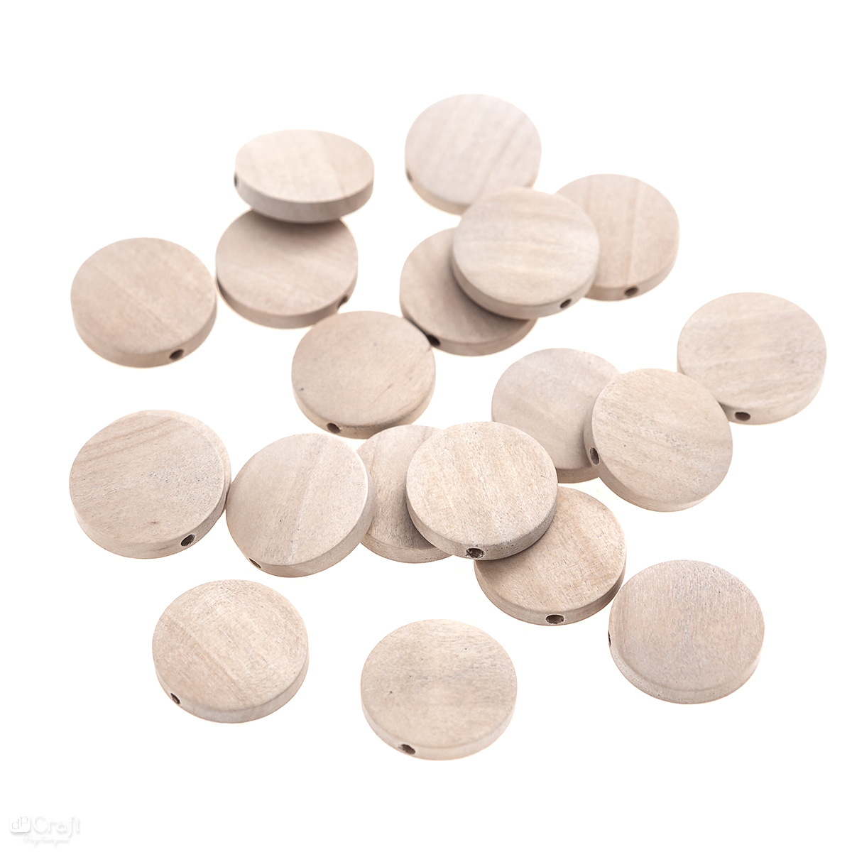Drewniane koraliki, monetki 20 mm, zestaw 20 sztuk. | espryciarze.pl |Nie zwlekaj!