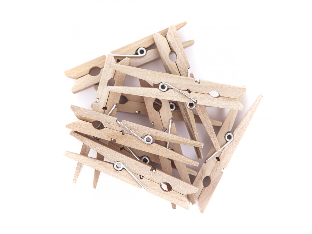 Klamerki ozdobne 4,5 cm naturalne zestaw 20 sztuk | espryciarze.pl |Kup teraz!