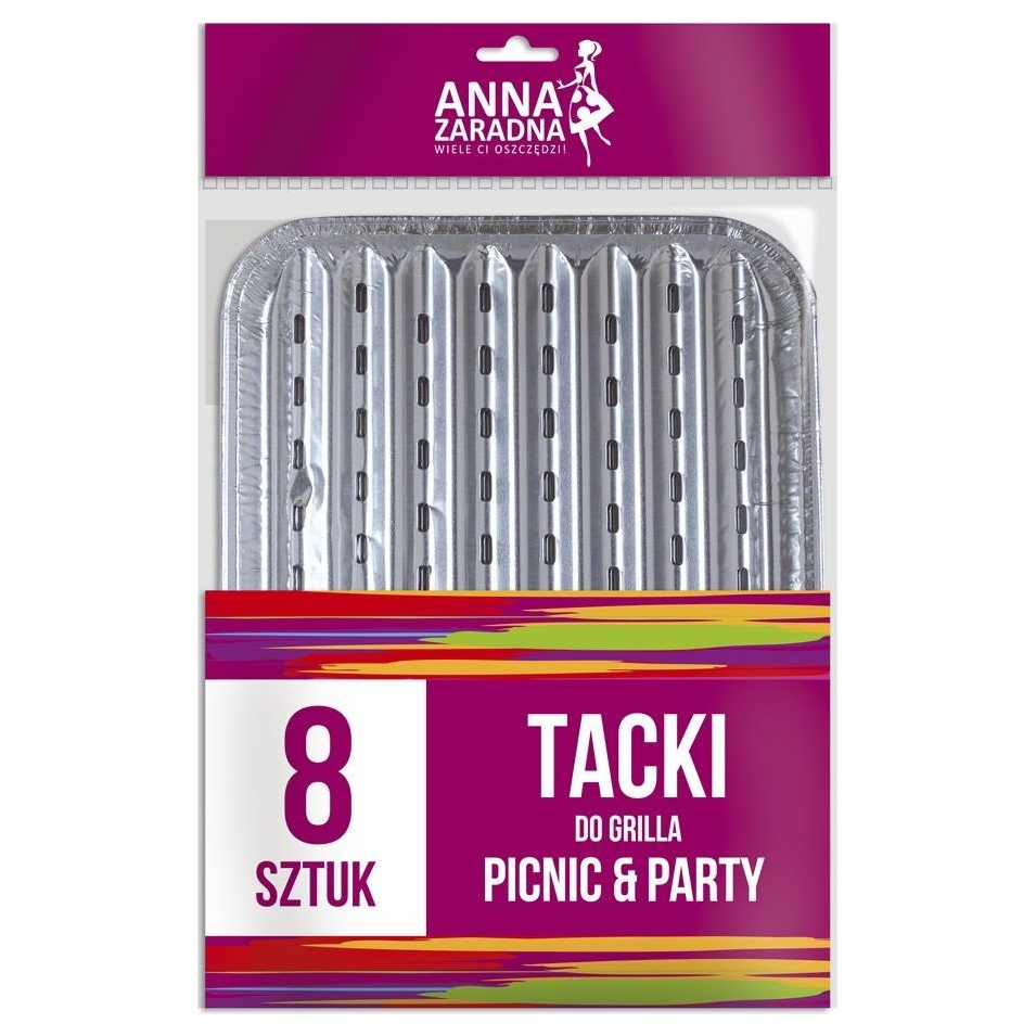 Tacki do grilla 28,5 x 22,5 cm, zestaw 8 sztuk, Anna Zaradna | espryciarze.pl |Zgarnij ofertę!