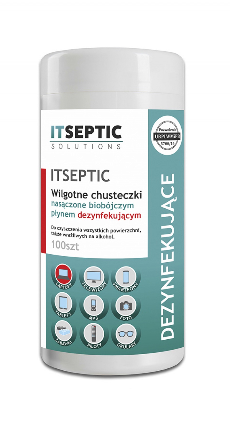 Chusteczki czyszcząco-dezynfekujące itseptic, duża tuba, zestaw 100 sztuk | espryciarze.pl |Działaj teraz!