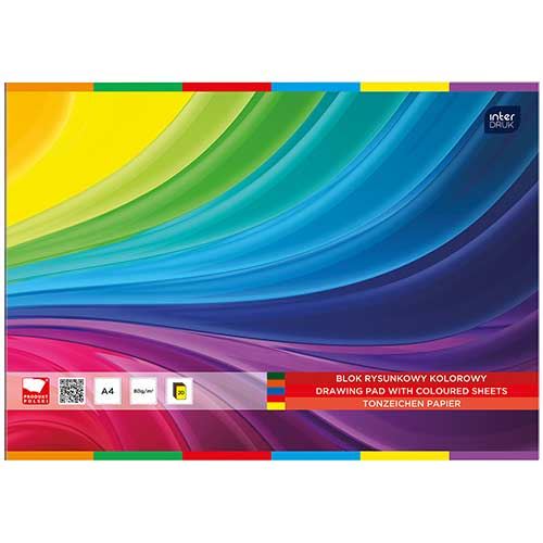 Blok rysunkowy kolorowe kartki A4 | espryciarze.pl |Nie zwlekaj!