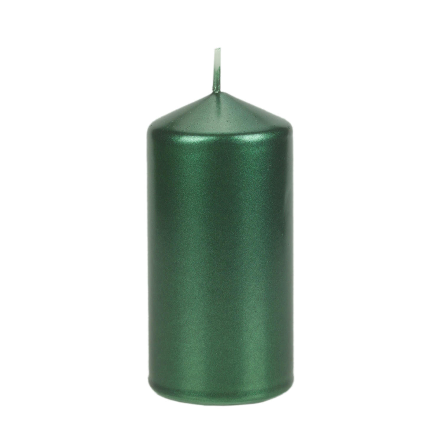 Świeca walec 60 120 metalizowana zielona | espryciarze.pl |Kup od ręki!