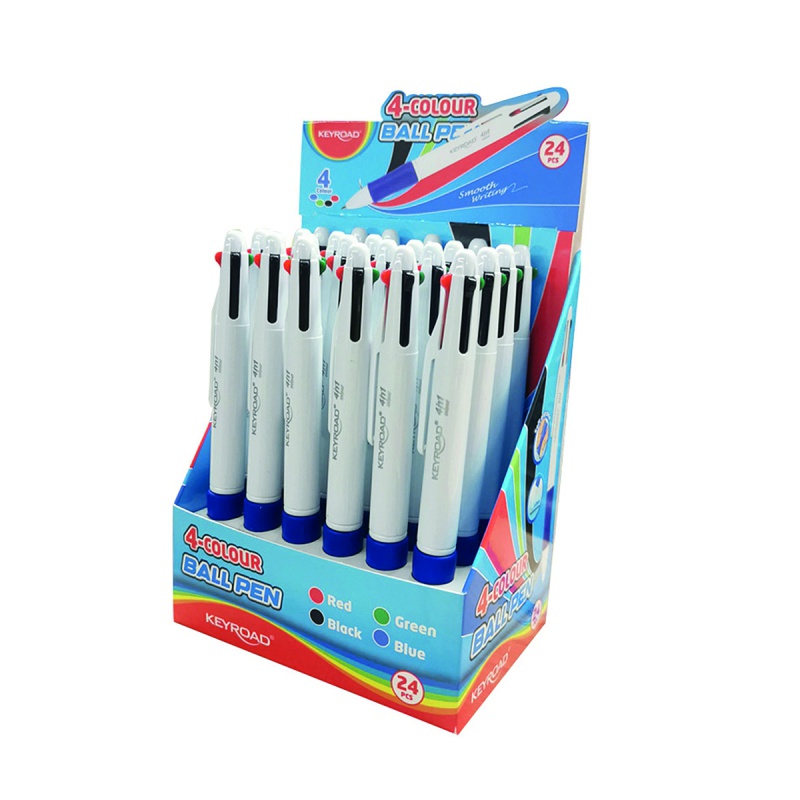 Długopis kulkowy KEYROAD, 4-kolorowy, display | espryciarze.pl |Działaj teraz!