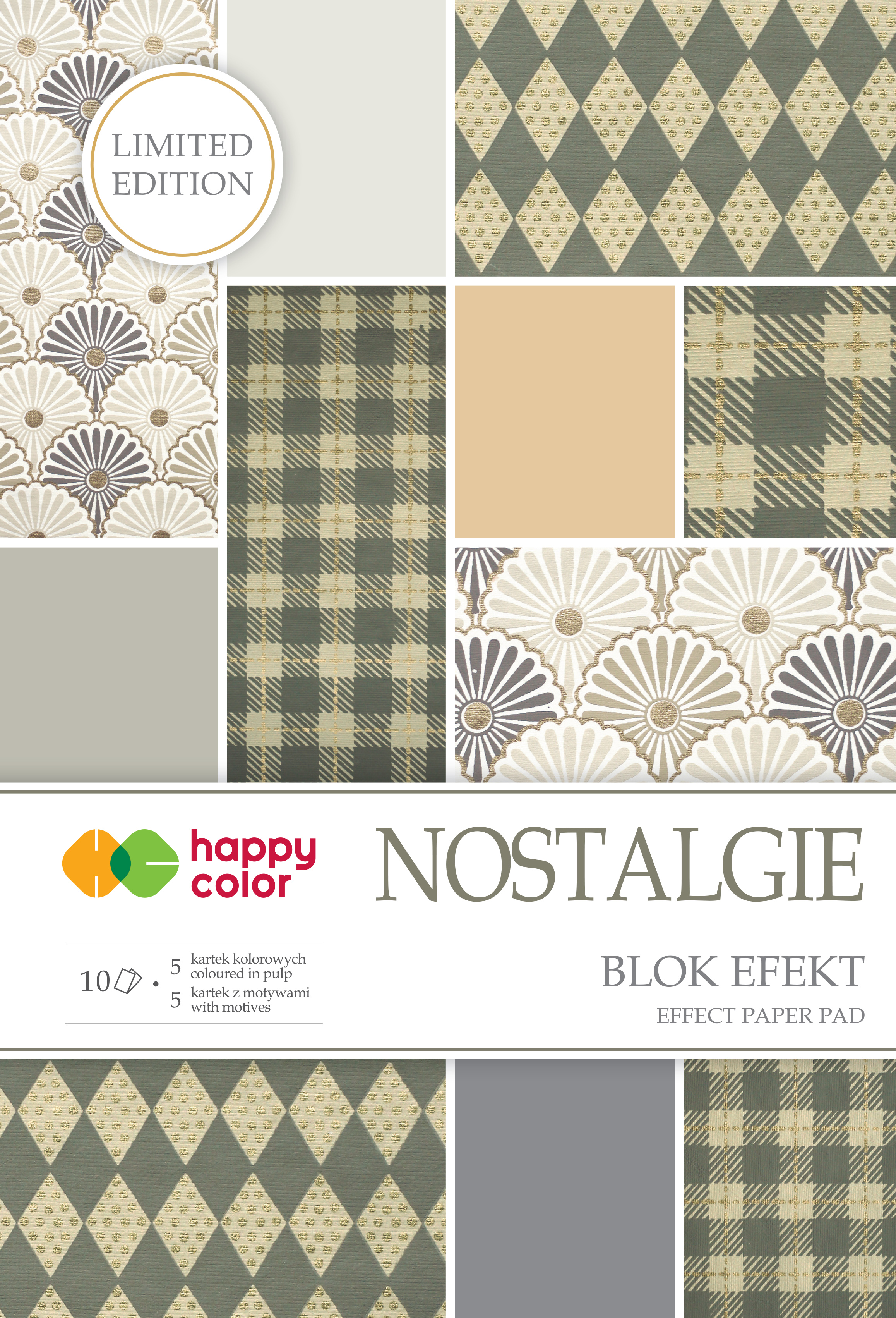 Blok effect nostalgie, 29x20 cm, 170-230 g/m2, zestaw 10 arkuszy | espryciarze.pl |Sprawdź ofertę!