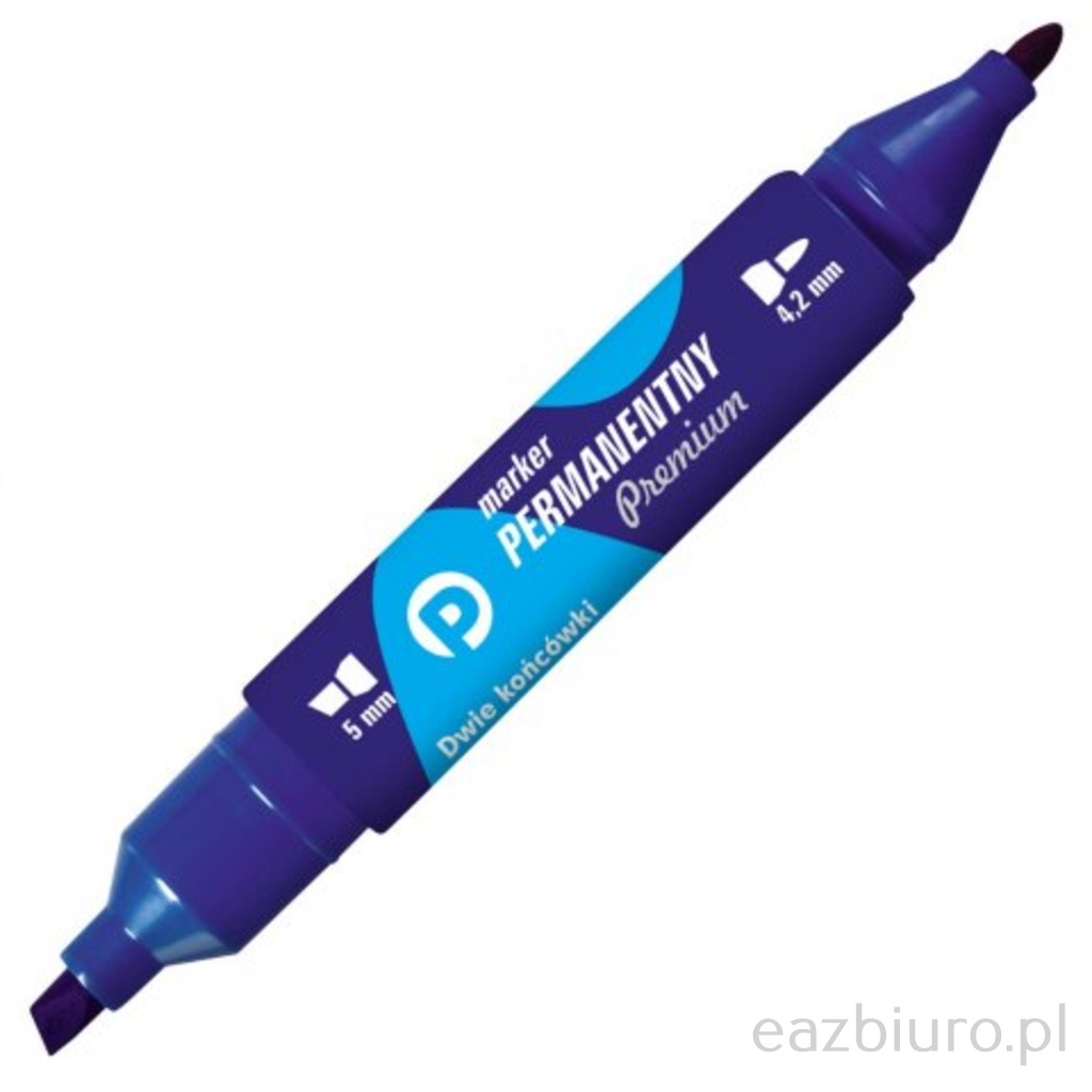 Marker Tetis km502 permanentny niebieski dwustronny okrągły ścięty | espryciarze.pl |Kup w super cenie!