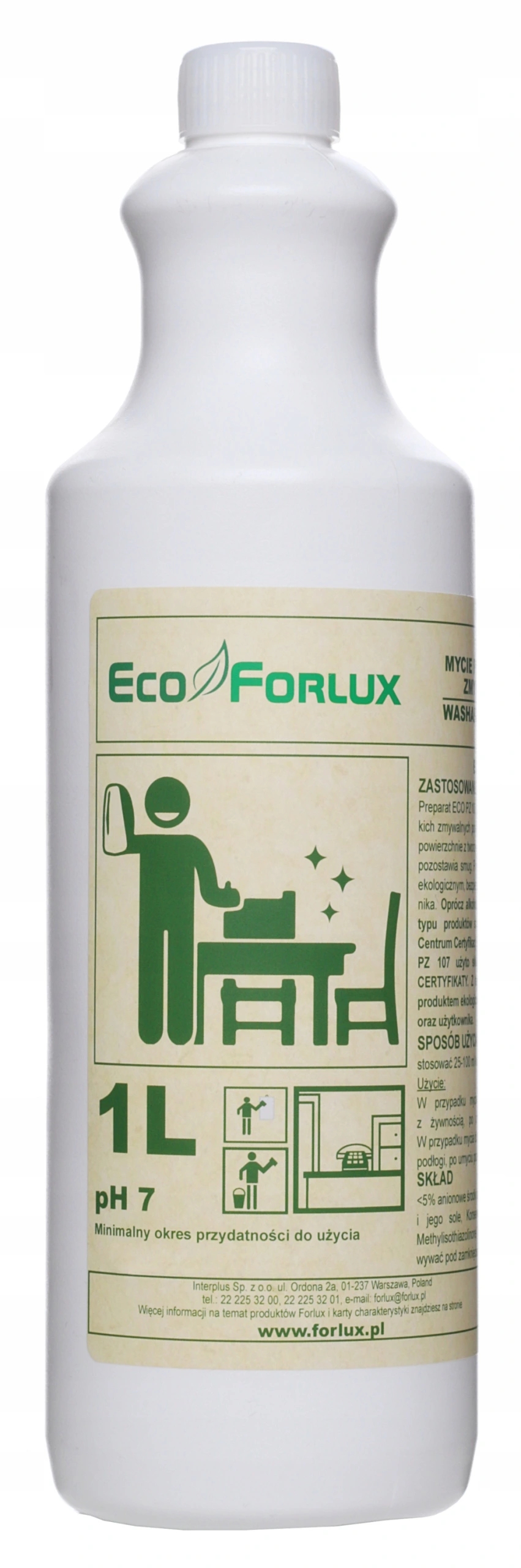Forlux ekologiczny koncentrat do mycia wszelkich powierzchni zmywalnych eco pz107 1 l | espryciarze.pl |Zamów natychmiast!